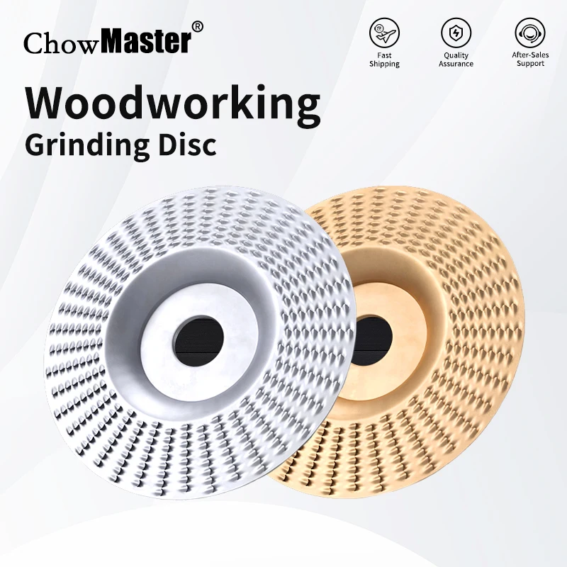 Chowmaster Wood Grinding Wheel Arc/Flat/Bevel Rotary Angle Grinder Disc Carbon Steel Wood Polishing Wheel Abrasive Tool Parts