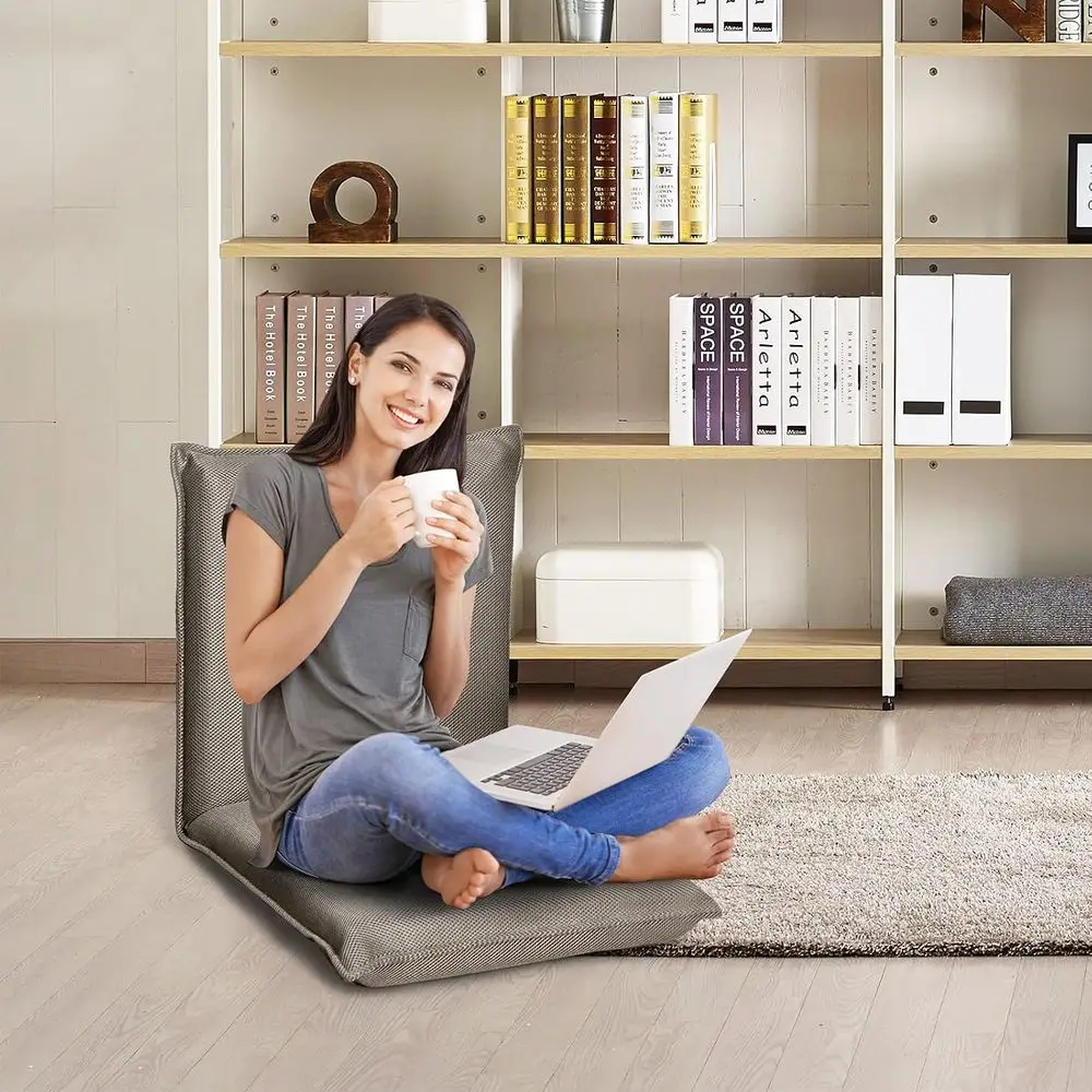 6-Position Adjustable Meditation and Gaming Chair, Portable Floor Seat, Ideal for Reading, TV Watching, and Relaxing, Suitable f view 2