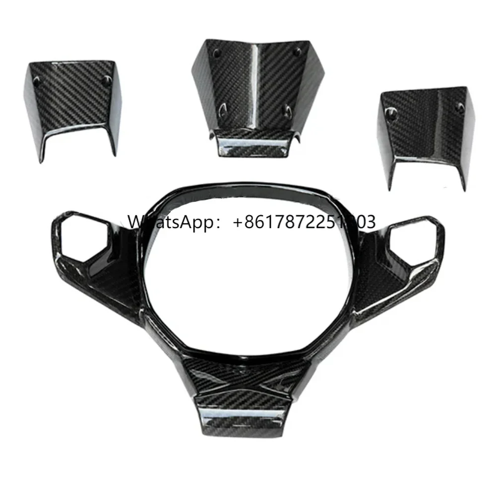 Juego de paneles embellecedores para volante de interior de fibra de carbono seco para Lamborghini Aventador LP700-4 LP720 LP750
