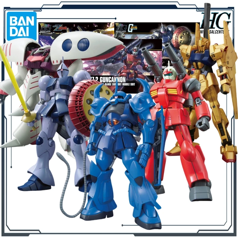 BANDAI Originele HG Serie GUNGANNON/QUBELEY/GOUF【Nieuwe Versie】1/144 Anime Action Assembly Model Speelgoed Ornamenten Cadeaus voor Jongens