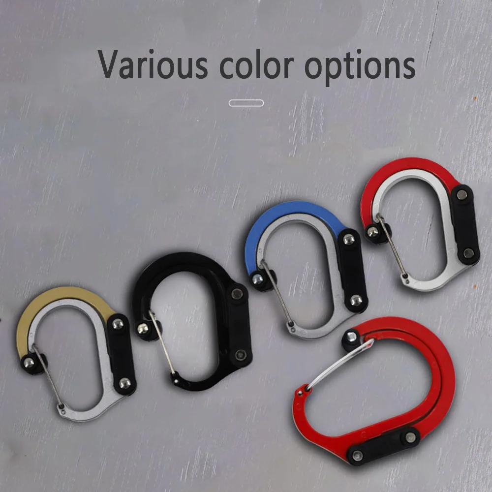 Hybrid Gear Clip - Carabiner Rotating Hook Clip Non-Locking Strong Clips for Camping Fishing Hiking Travel Backpack Out