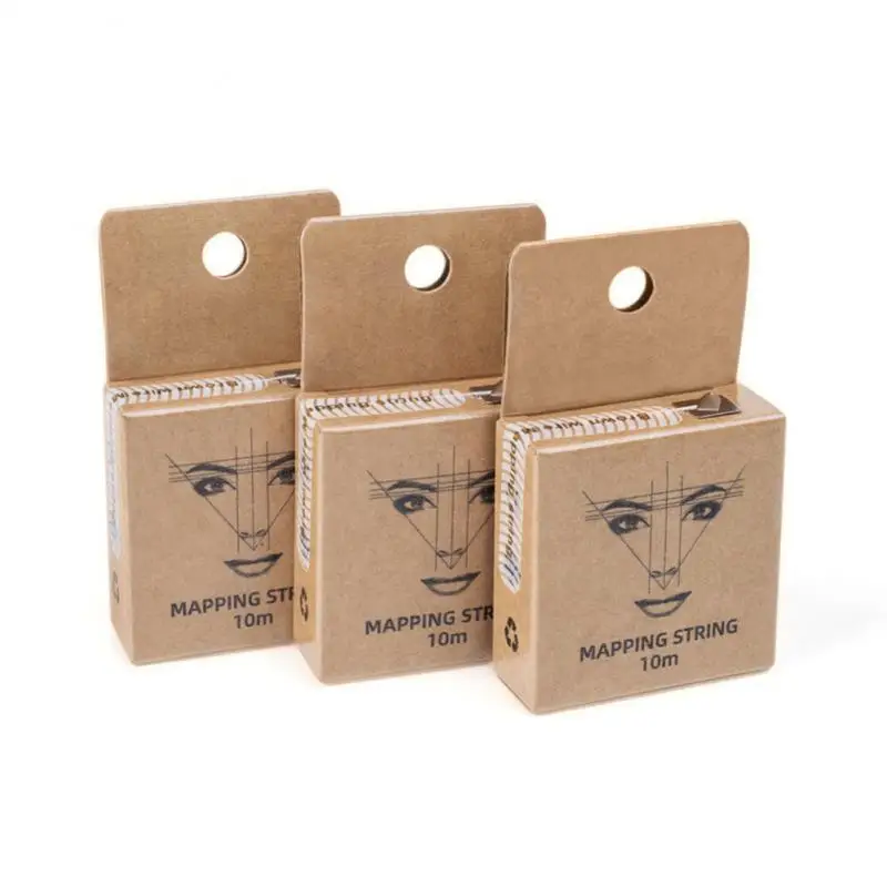 1 ~ 4PCS ด้ายสัก Eyebrow MARKER ด้าย TATTOO Brows ไม้บรรทัดเสริมวาดเส้นหมึกตําแหน่ง Mapping Line กล่องใหม่