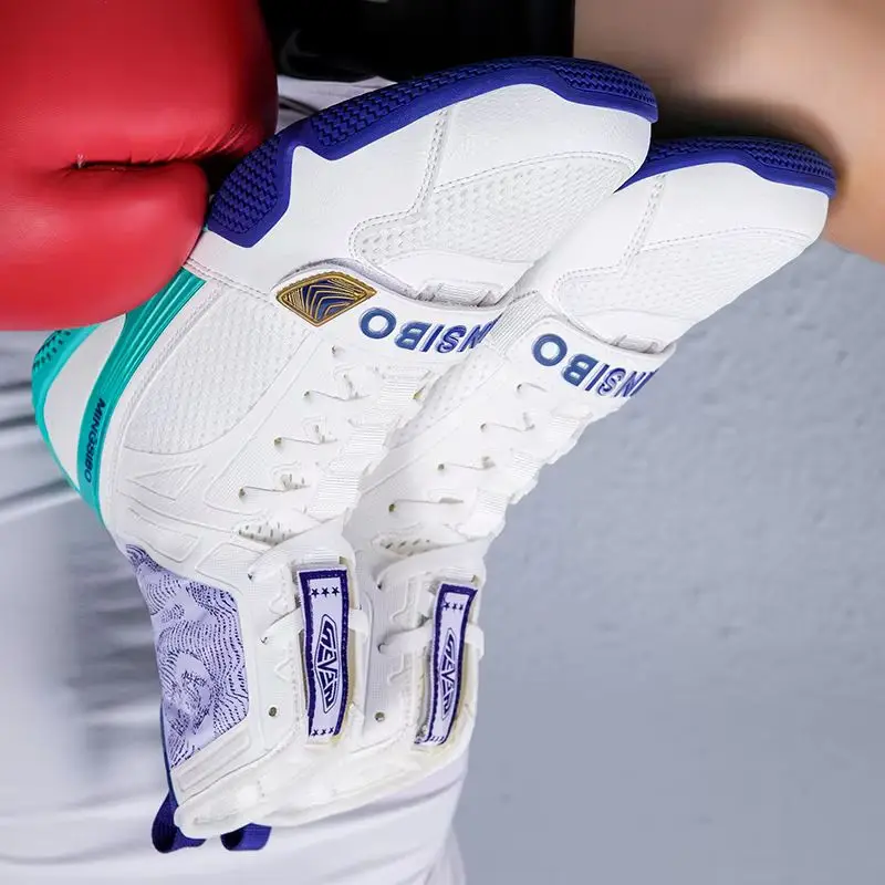 

Оригинальные брендовые удобные высокие боксерские кроссовки высшего качества, боксерские боевые ботинки унисекс, домашние противоскользящие кроссовки для тренировок в тренажерном зале