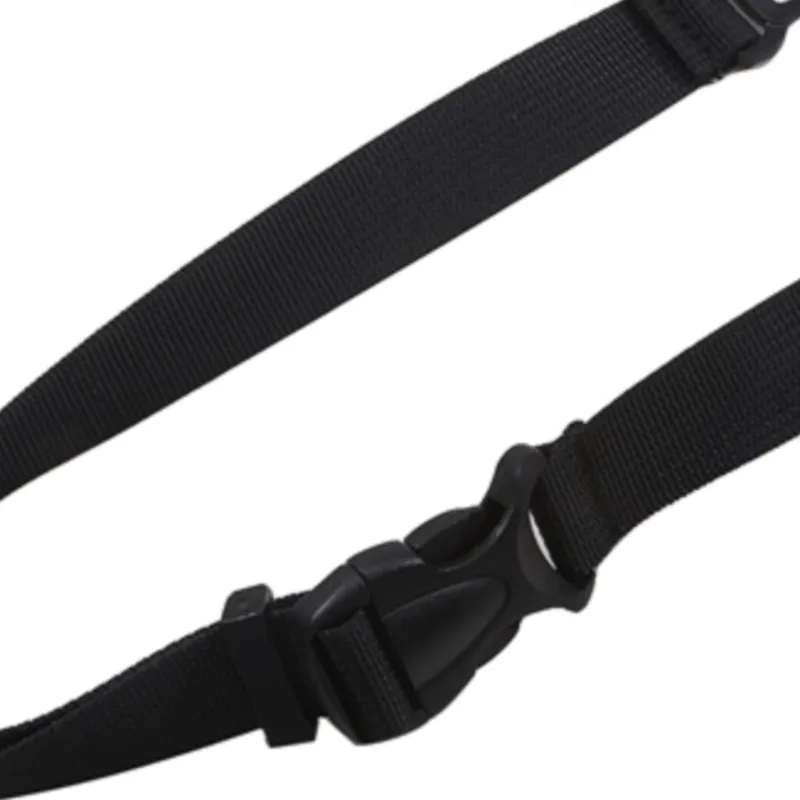 Zwarte Verstelbare Borstband Rugzak Schouderband Non Slip Gesp Clip Strap Bagage Riem Taille Riem