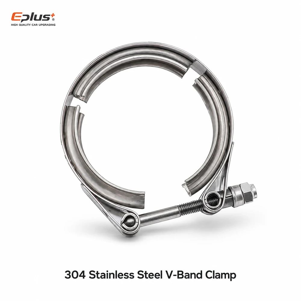 EPLUS Universelle 304 Edelstahl 1,5~6 Zoll V-Band Klemme T-Bolzen V-Typ Auspuffklemme für Auto Turbo Auspuffrohr Schalldämpfer – Detail 2