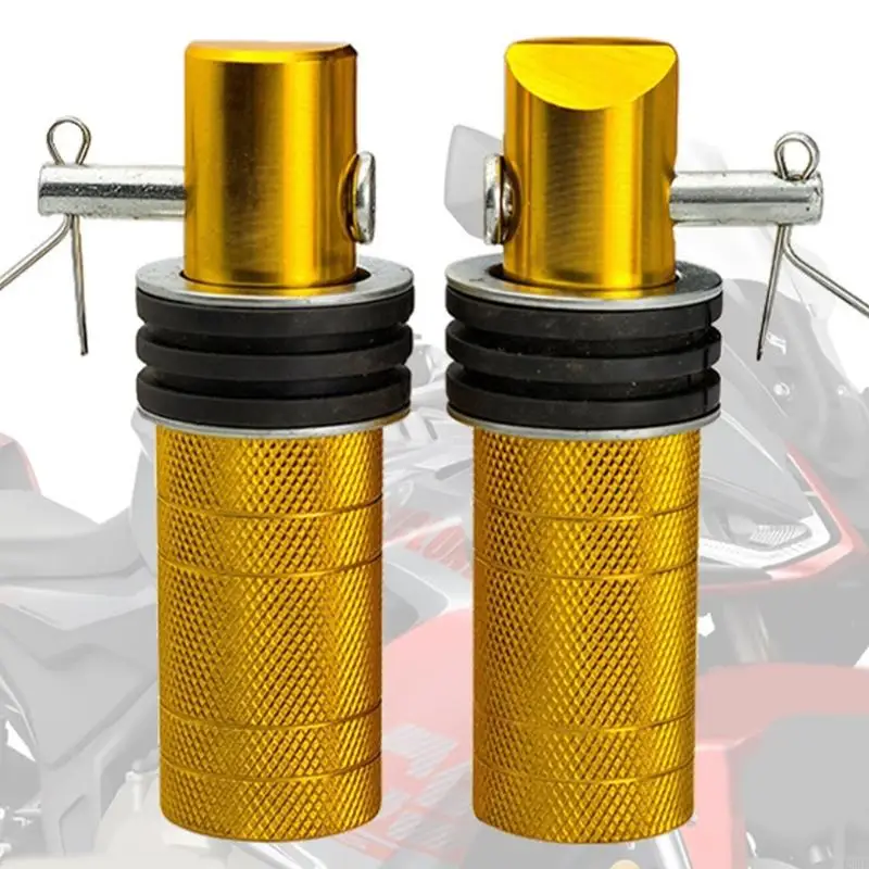 Ergonomic Footrests Slip Resistant Surfaces Heavy Duty Aluminum Easy Mounting Enhanced Riding Comfort for Motorcycles H9EE