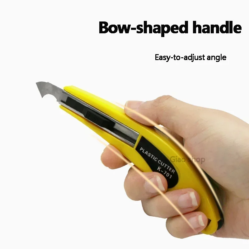 Multi-Purpose Hook Knife Acrylic PVC CD Cutting Tool Acrylic Board Plastic Plexiglass Hook Knife With 2 Spare Hook Knife Blades