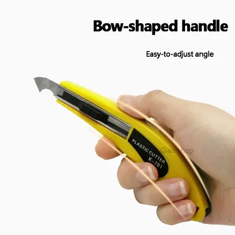 Multi-Purpose Hook Knife Acrylic PVC CD Cutting Tool Acrylic Board Plastic Plexiglass Hook Knife With 2 Spare Hook Knife Blades