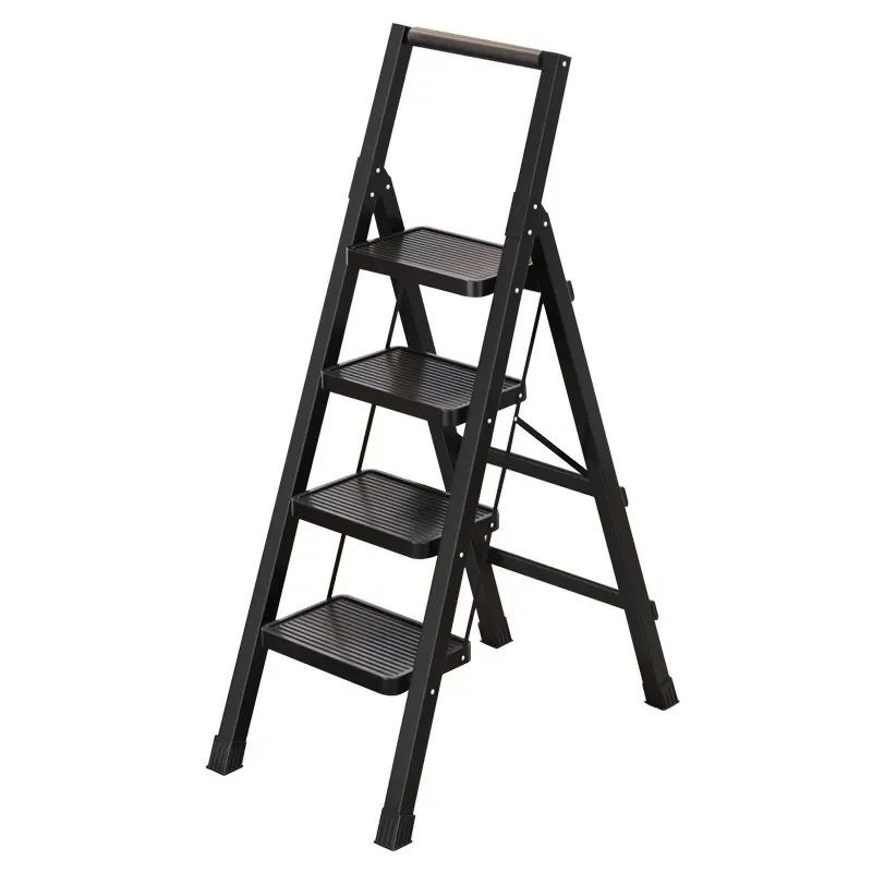 

Folding ladder home carbon steel herringbone ladder balcony flower stand thickened for climbing