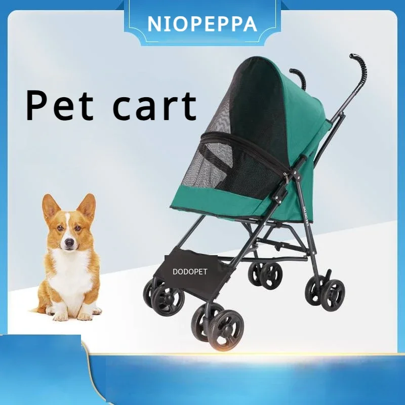 Pet Cart Foldable Portable Dog Cat Cart Teddy Outdoor Cart Installation Free Quick Collection Dog Stroller Pet Trolley New 2024