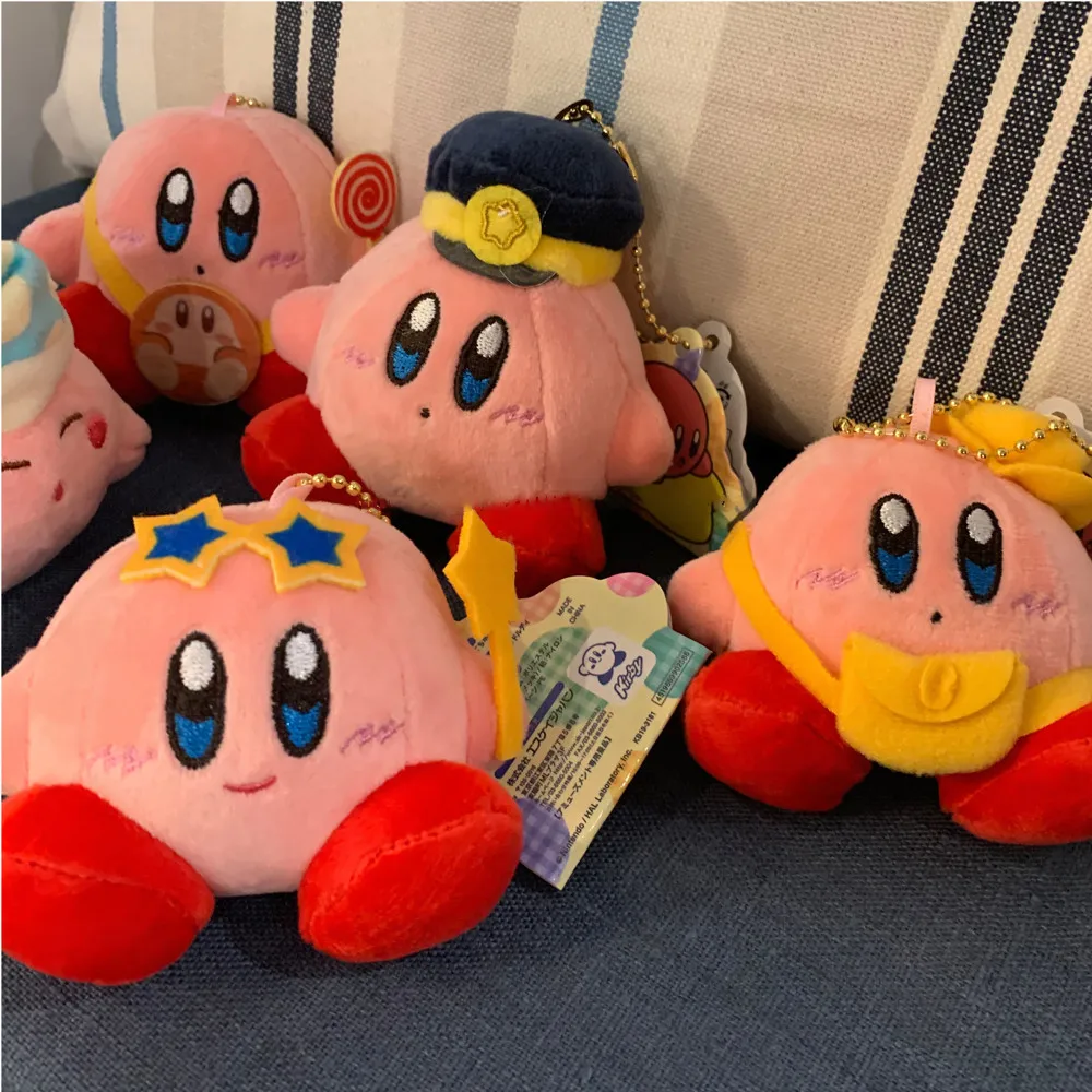 Kawaii Star Kirby ตุ๊กตาจี้กระเป๋านักเรียนเด็ก Key Sweet Star ตกแต่งตุ๊กตาของขวัญวันเกิดสำหรับสาว