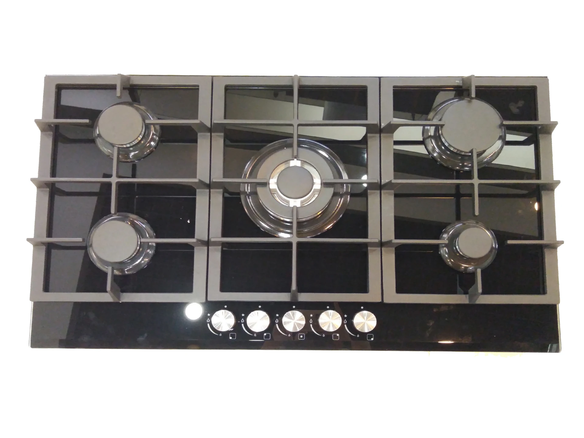 5000W Commercial Induction Cooker - 5-Burner Tempered Glass Gas Stove for Restaurant & Home Kitchen, High Power Energy Saving