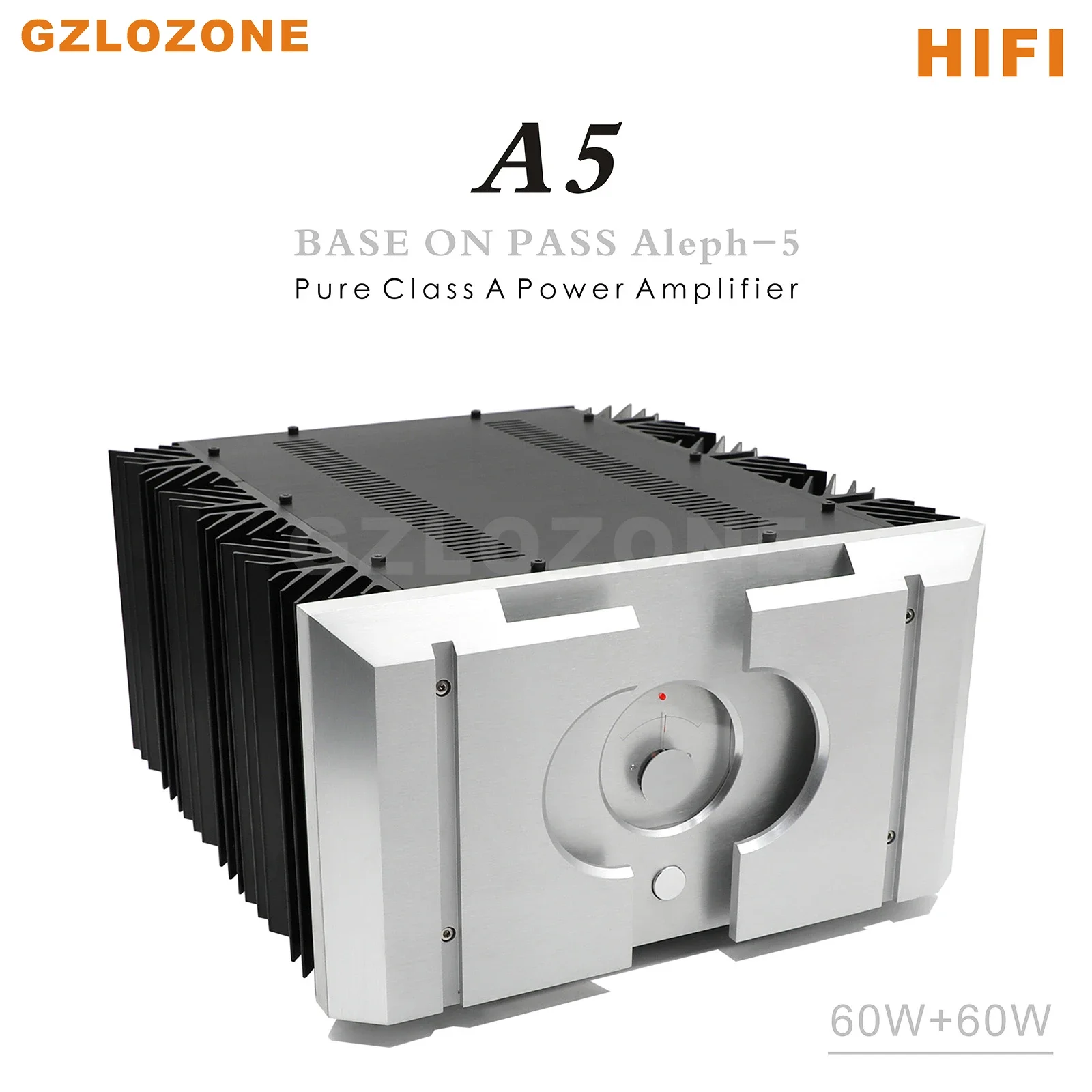 GZLOZONE HIIFI PASS A5 Pure Class A Power amplifier Base On Aleph-5 Circuit High Amplifier 60W+60W 8 ohm