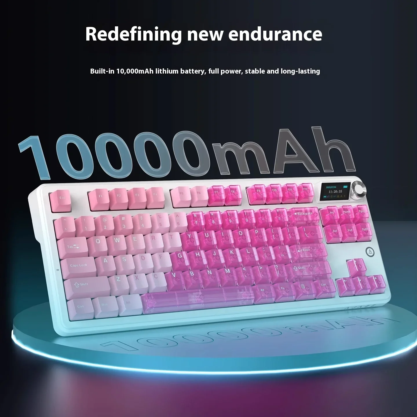 Teclado mecánico AJAZZ MK87, teclado inalámbrico RGB de tres modos para juegos, intercambio en caliente, 3 juntas, 10000mAh, PBT, accesorios para jugadores de PC, regalos