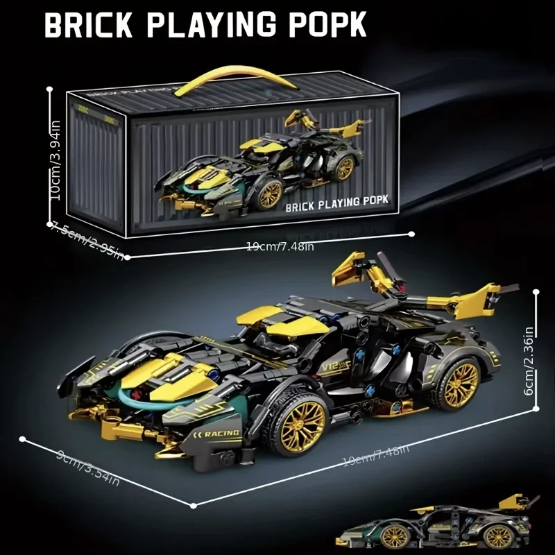 Hot Technische Mini Bouwstenen Auto Racing Sport Snelheid Voertuig Model Stad Mechanische Super Bricks Puzzel Speelgoed Volwassen Gift