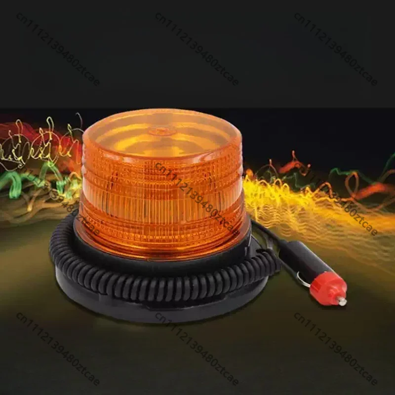 Yellow LED Magnetic Strobe Warning Light,Flash Roof Beacon for School Bus & Engineering Vehicle