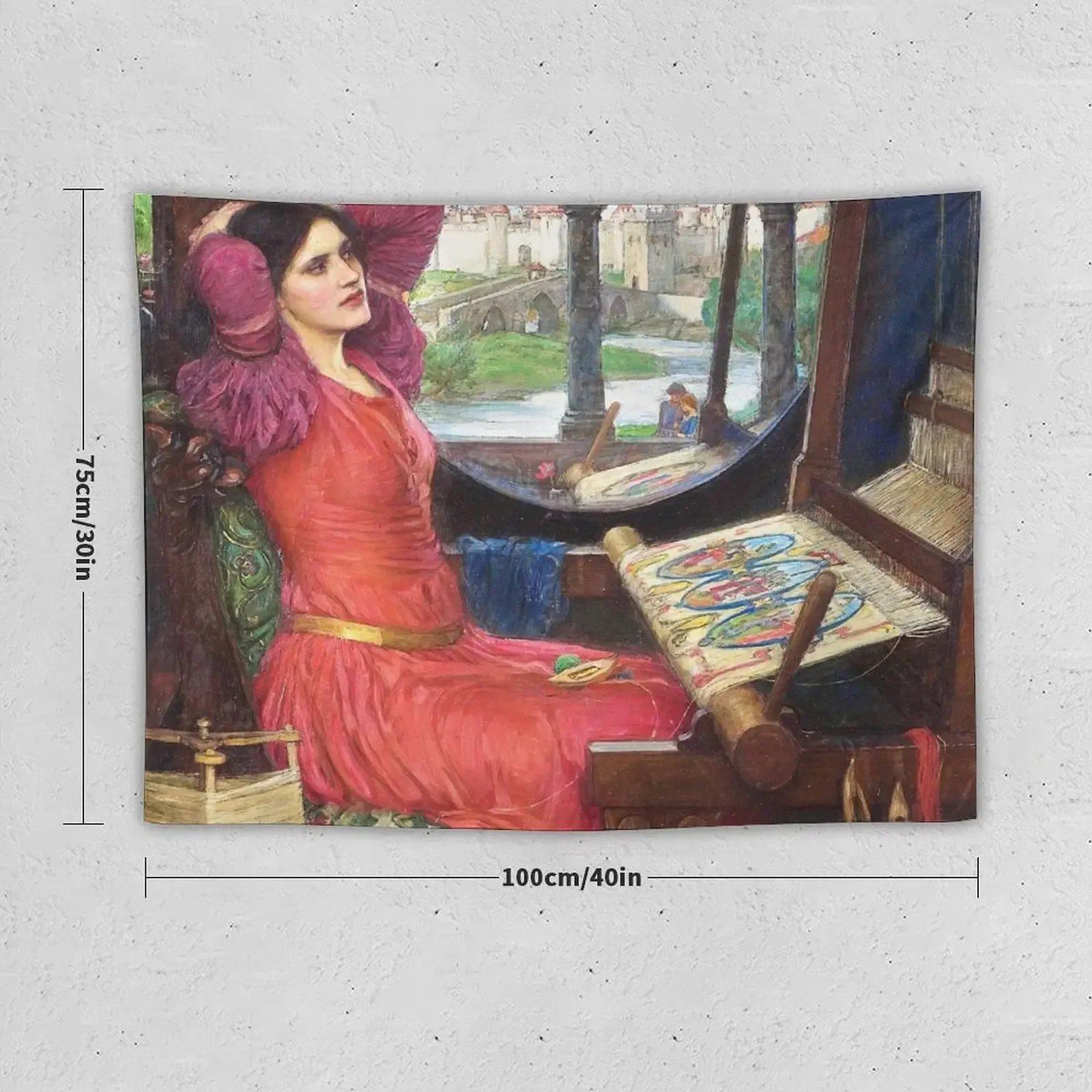 I am half sick of shadows said the Lady of Shalott Tapestry Decoration Home Room Decor Aesthetic Decor For Bedroom Tapestry