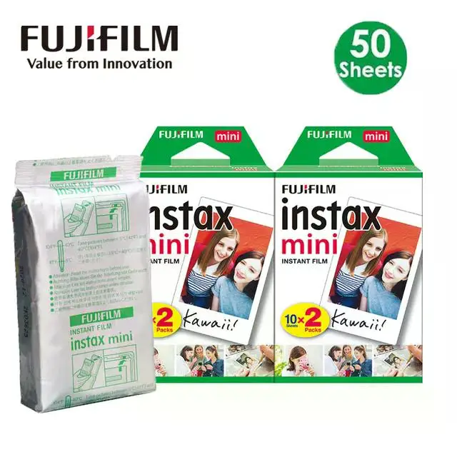 Fujifilm Instax Mini Film Witte Rand 10 20 40 60 80 100 Vellen Voor FUJI Instant Fotocamera Mini 12/11 Mini 9 8 7s 70 EVO Link