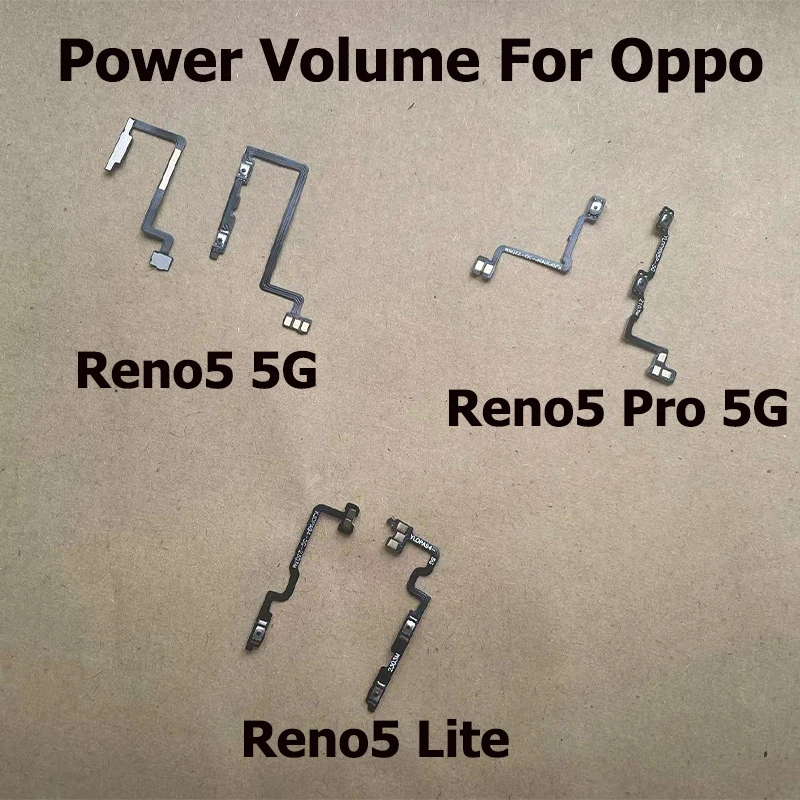 For Oppo Reno5 Reno 5 Lite Power Switch On Off Volume Key Button Flex Cable Replacement Parts For Reno 5 Reno5 Pro 5G