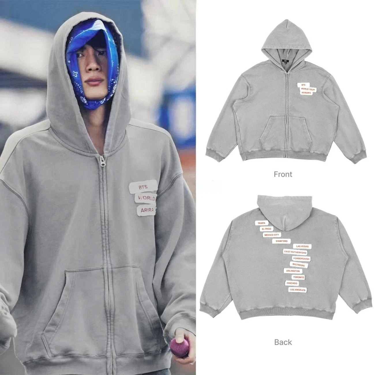 BTS World Tour 2026 WE ARE BACK Hoodie Men Women Front Back Print Hooded Pullover Sweatshirt Kpop Fans Casual Streetwear Tops