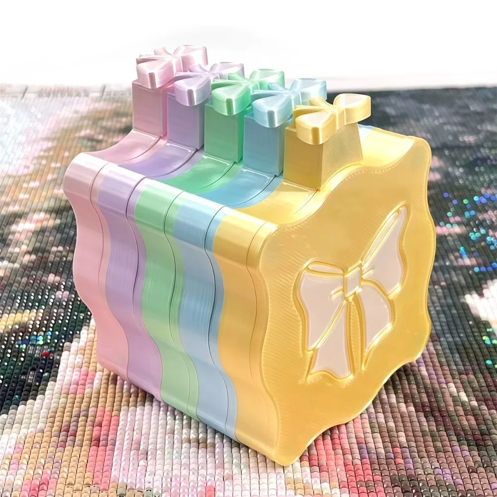 

DIY ремесло алмазная живопись лоток с бантом с крышкой вышивка большой лоток для алмазной живописи многофункциональные тарелки для бисероплетения