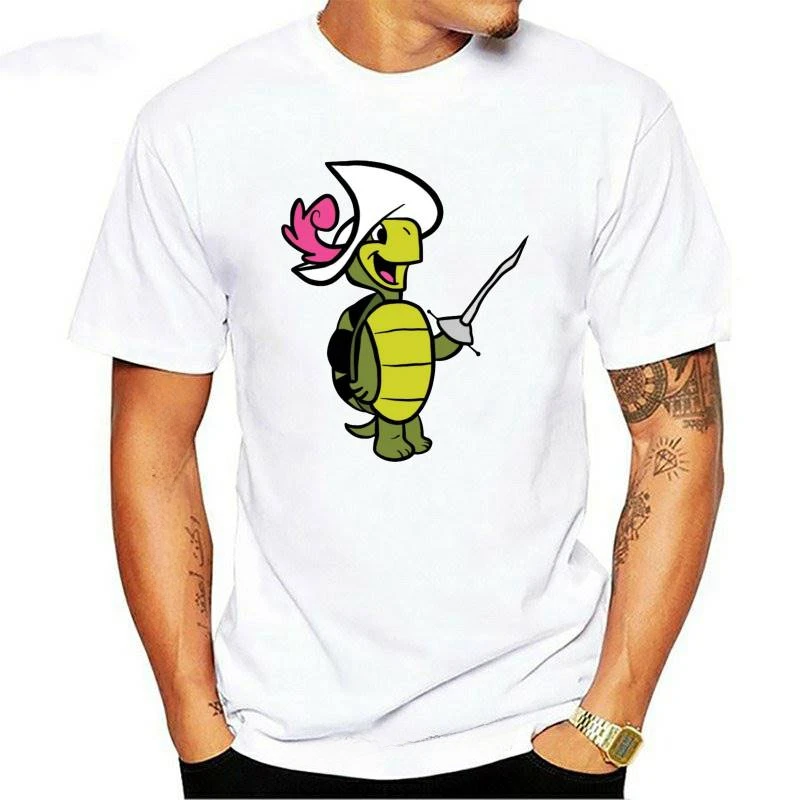 Touche للرجال السلاحف حنا باربيرا ملصق الكرتون ، مروحة تي شيرت ، harjaha الملابس المتضخم