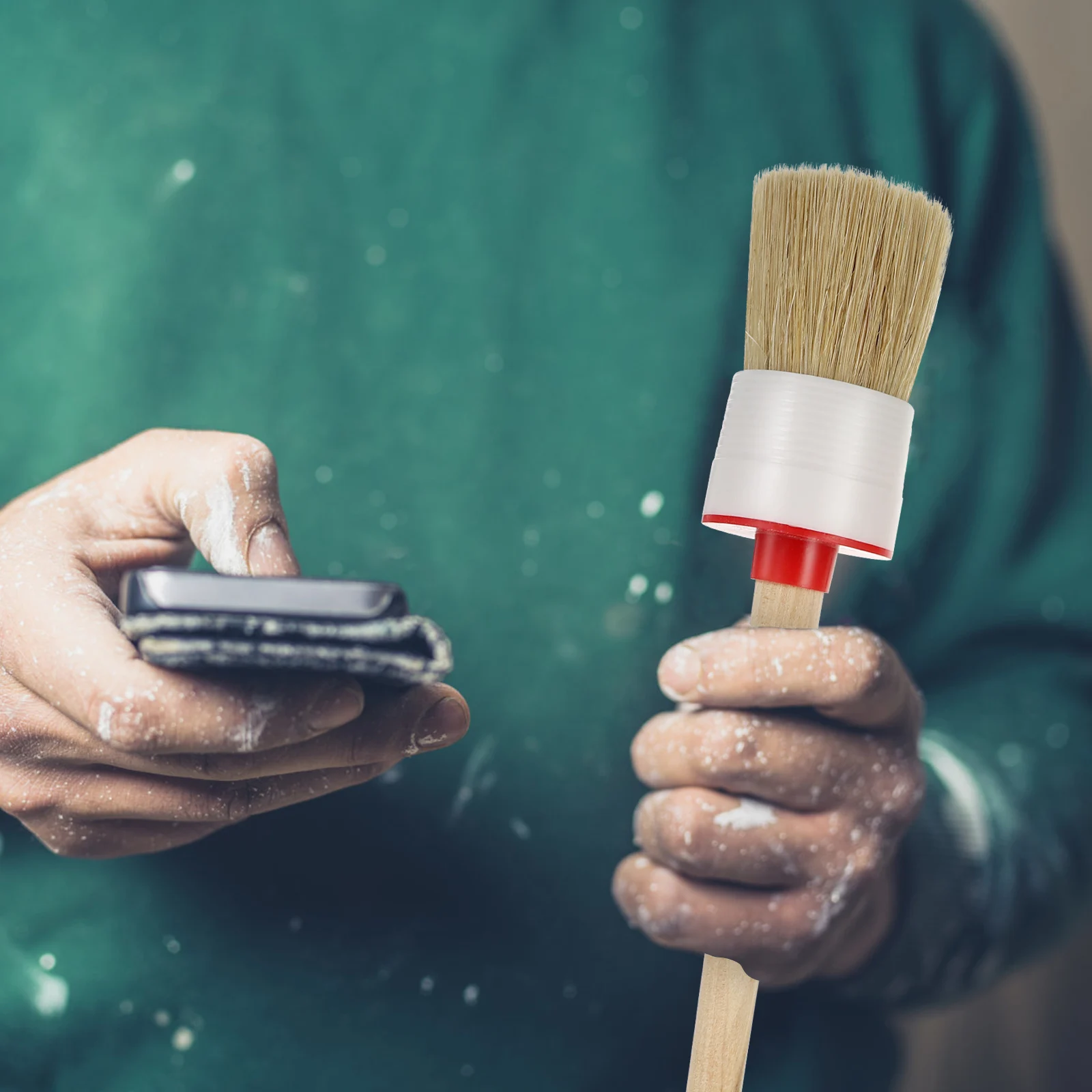 

4 шт., набор кистей с деревянной ручкой, высококачественные кисти для лака с щетиной для мебели, домашнего использования, чистка акриловых пятен, масляной краски