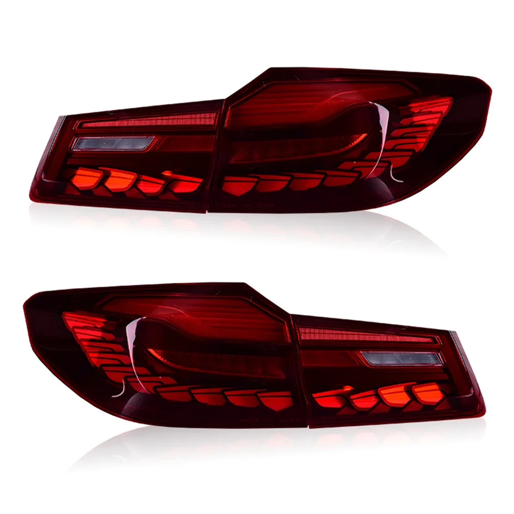 

Tail Lights For BMW 5 Series G30 G38 2017-2020 525i 530i LED Daytime Running Lights Turn Signal Double Dragon Scale Rear Lamp
