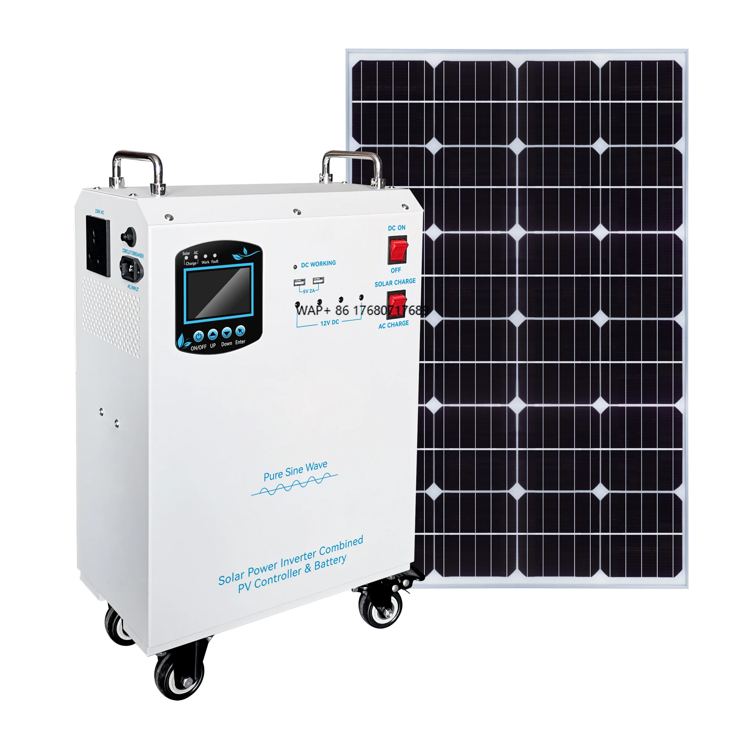 

1KW off-grid complete solar panel kit 12v lithium battery charger 300W 500W 1000W 1500W 2000W solar generator