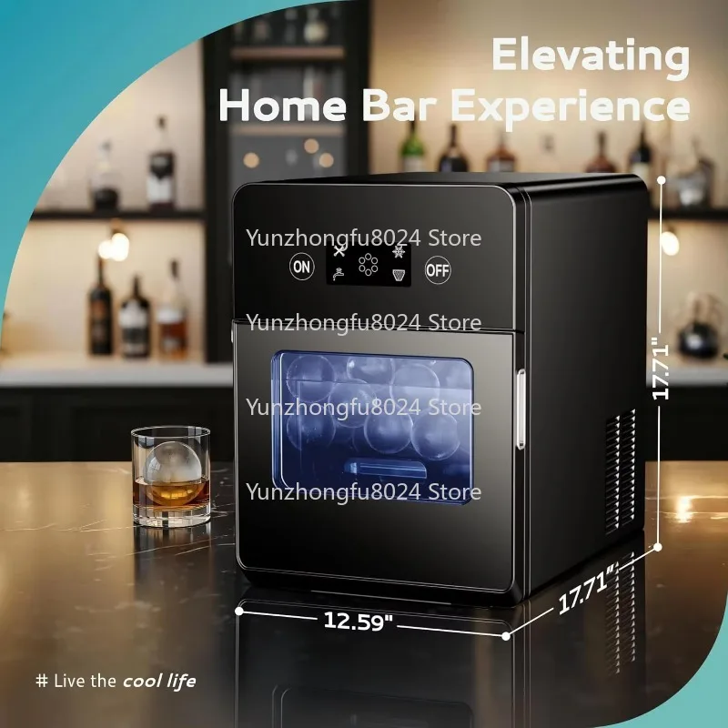 2025 New electric USB household whiskey ball ice maker with self-cleaning function
