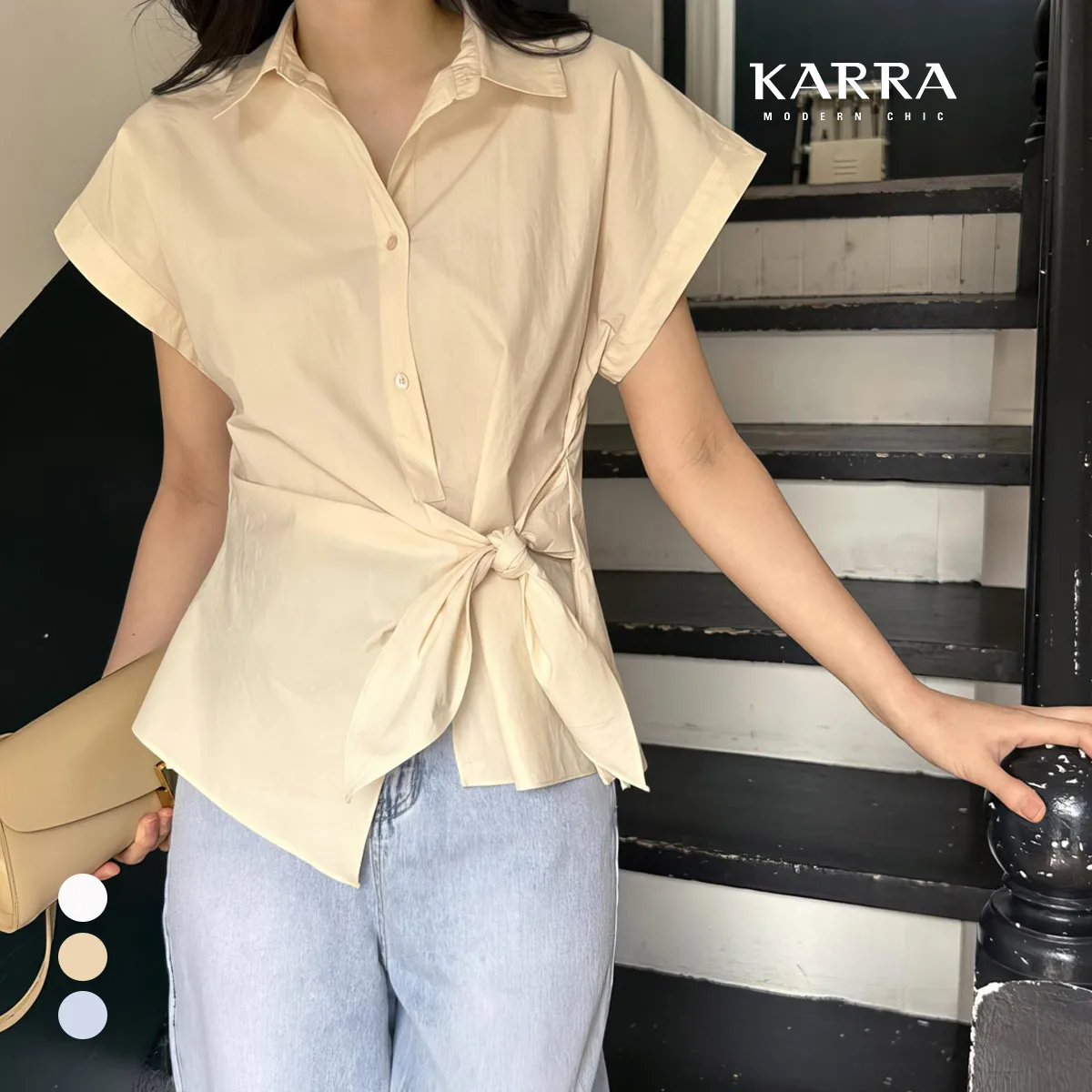 KARRA TY Ribbon Slim Shirt _ KB4MSH014C