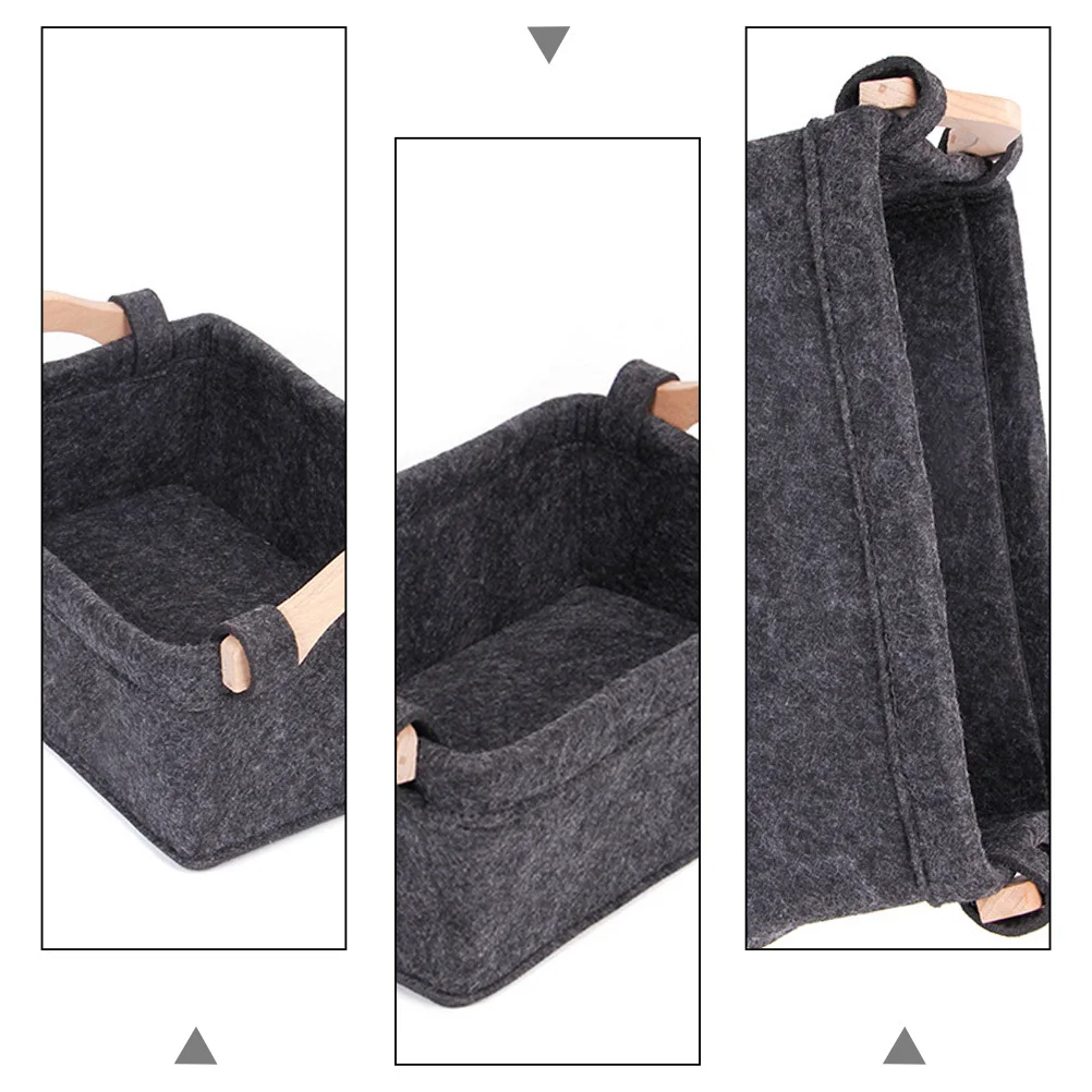 

1Pcs Cloth Storage Basket Thick Felt Nordic Design Desktop Organizer for Home Office Keys Phone Sundries Storage Basket