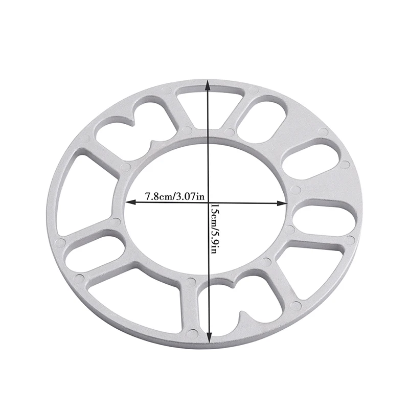 SPEWPRP 4PCS Universal 3mm 5mm 8mm 10mm Aluminum Car Wheel Spacer Shims Plate Fit 4x100 4x114.3 5x100 5x108 5x114.3 5x120