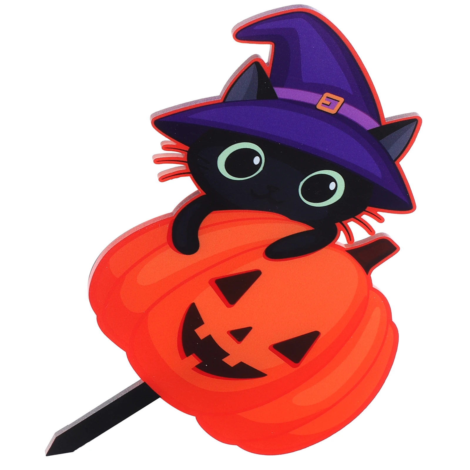 

Pumpkin Garden Decoration Halloween Stake Cat Home Cats Outdoor Ornaments Yard Signs Decorate
