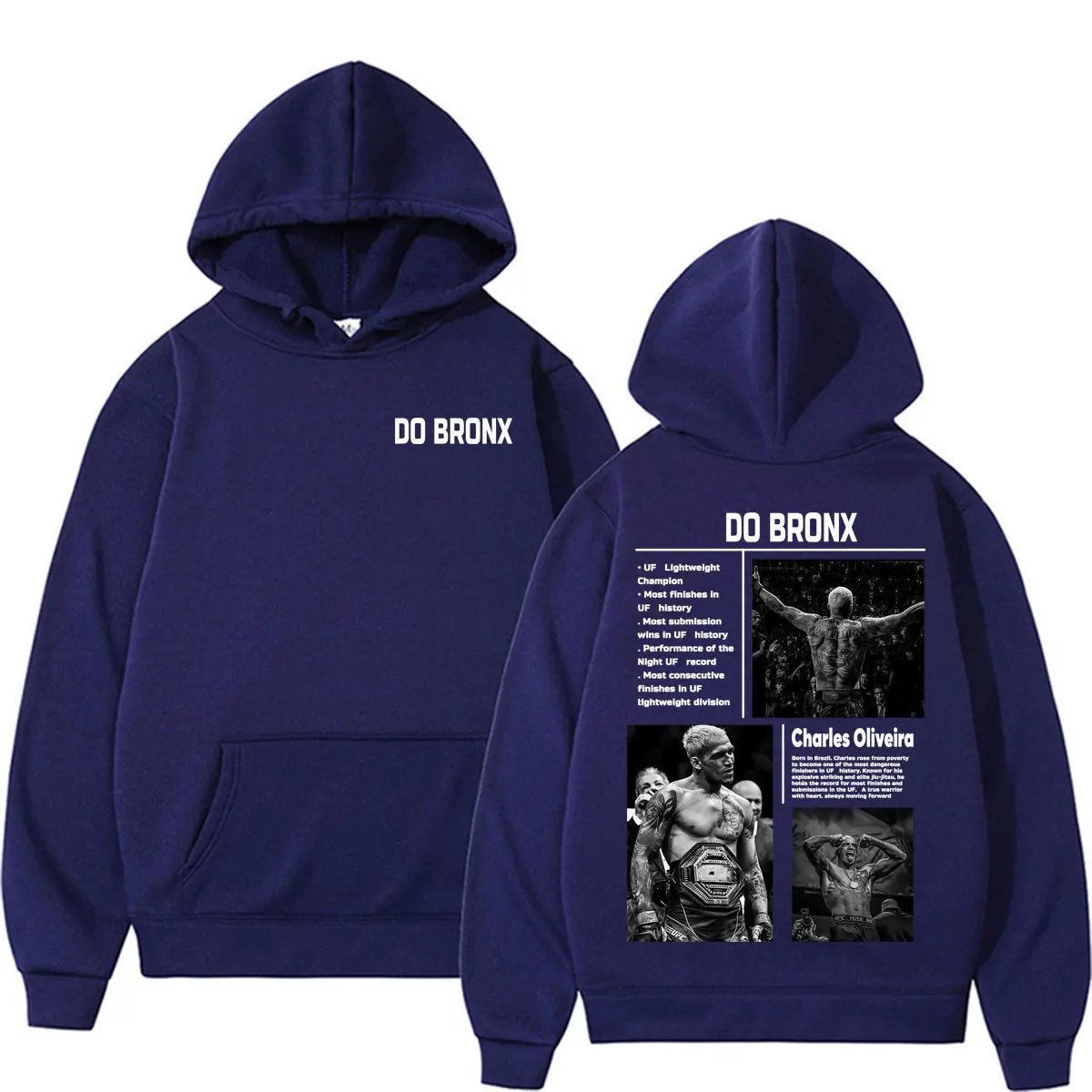 Charles Oliveira Do Bronx Violence Aesthetic Sweatshirts Herrenbekleidung Harajuku Classic Hoodies Hochwertige, lässige, gemütliche Kapuzenpullover – Detail 3