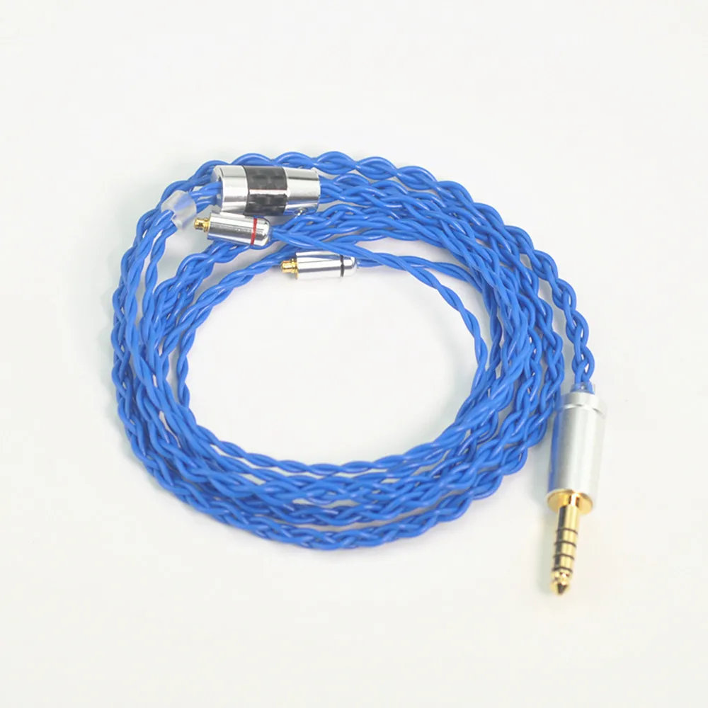 

25awg single crystal copper silver plated earplug upgrade wire mmcx 0.78 ie300 n5005 ear headphone pin