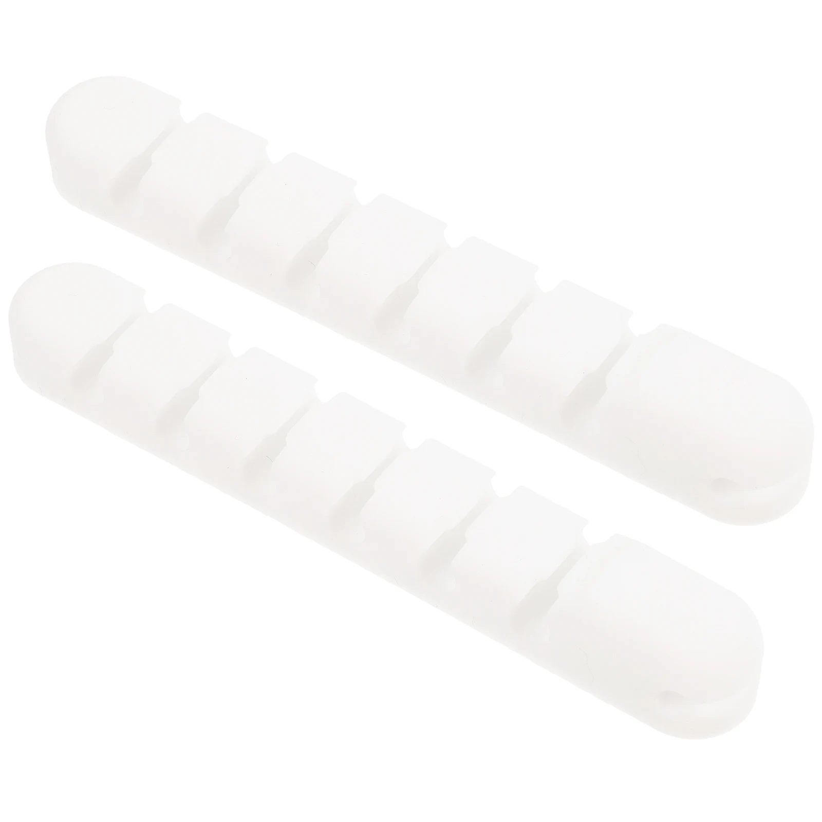 

2 Pcs Adhesive Cable Manager Cord Holder Desktop Clamp Organizer for White Holders