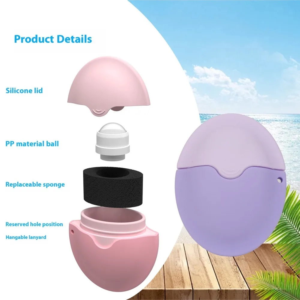 Silikon-Sonnencreme-Rollapplikator Nachfüllbare Ovale Isolationslotion-Cremeflaschen Kosmetik-Werkzeug Roll-On – Detail 3