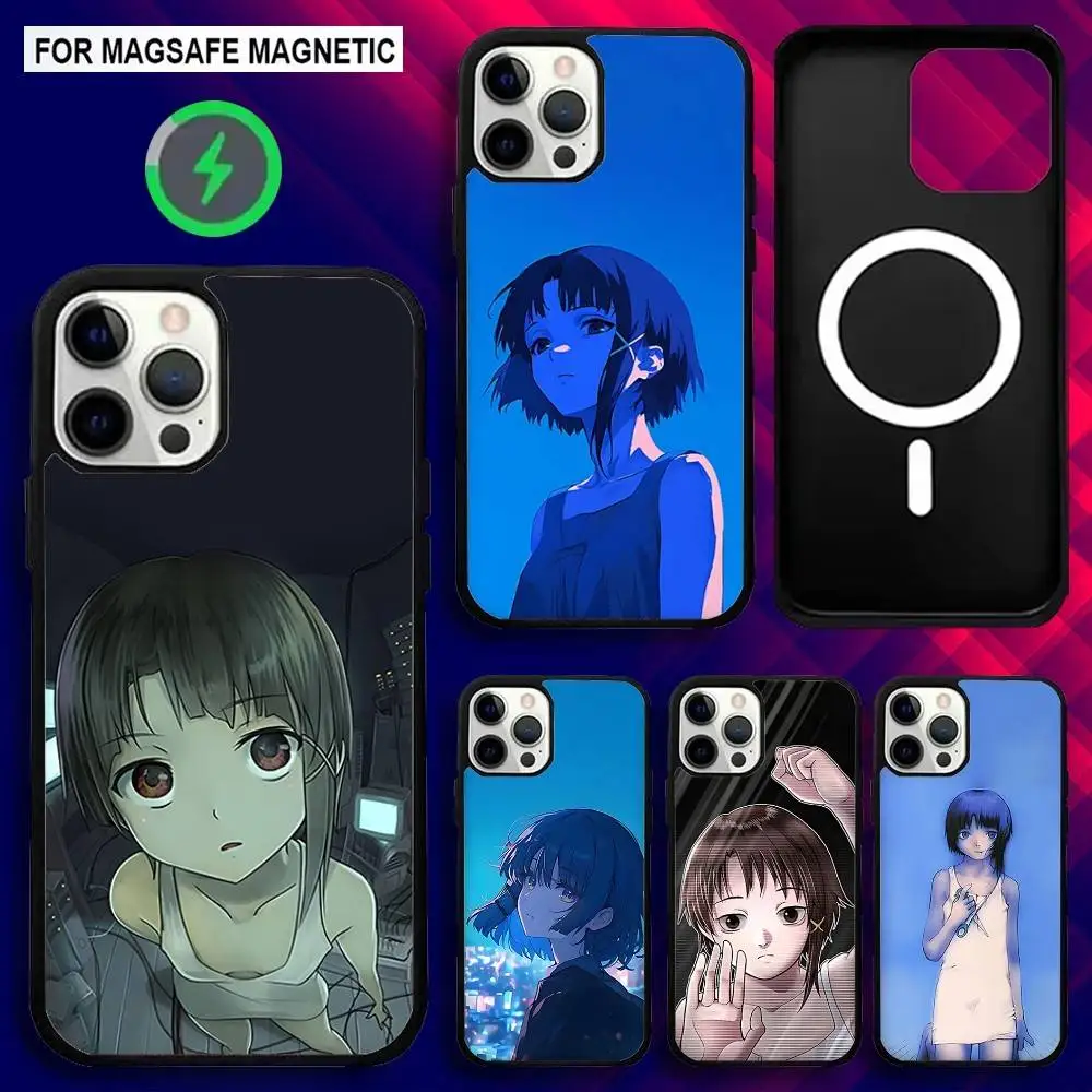 

S-Serial Experiments Lain Phone Case For iPhone 17,16,15,14,13,12,11,Pro,Max,Plus,Mini,SE4,E Magnetic Magsafe Wireless Charging
