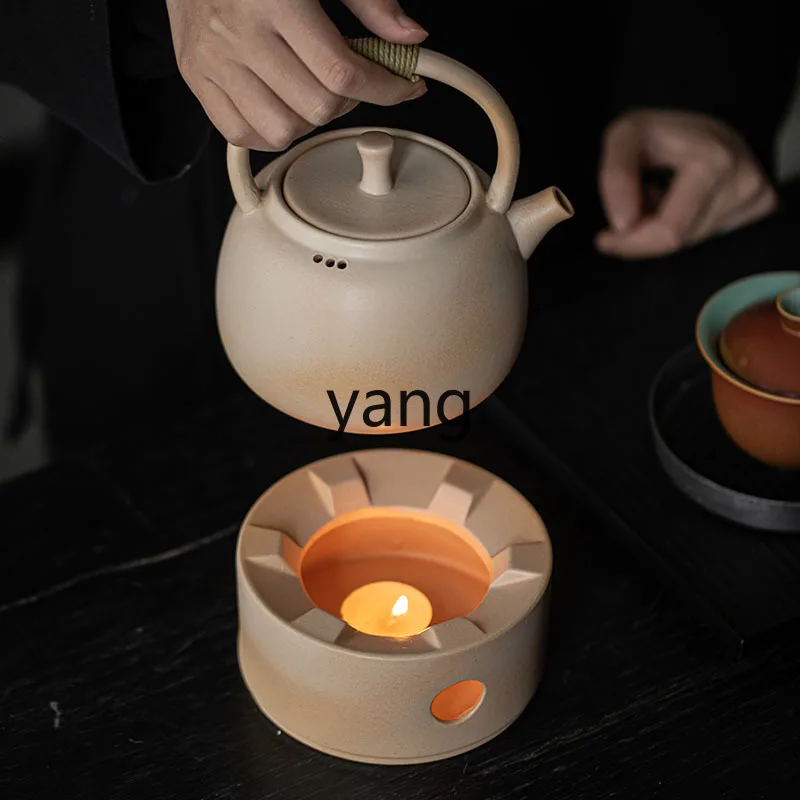 Yjq Ceramic Kettle Kettle Heat-Resistant Candle Warm Tea Base Set