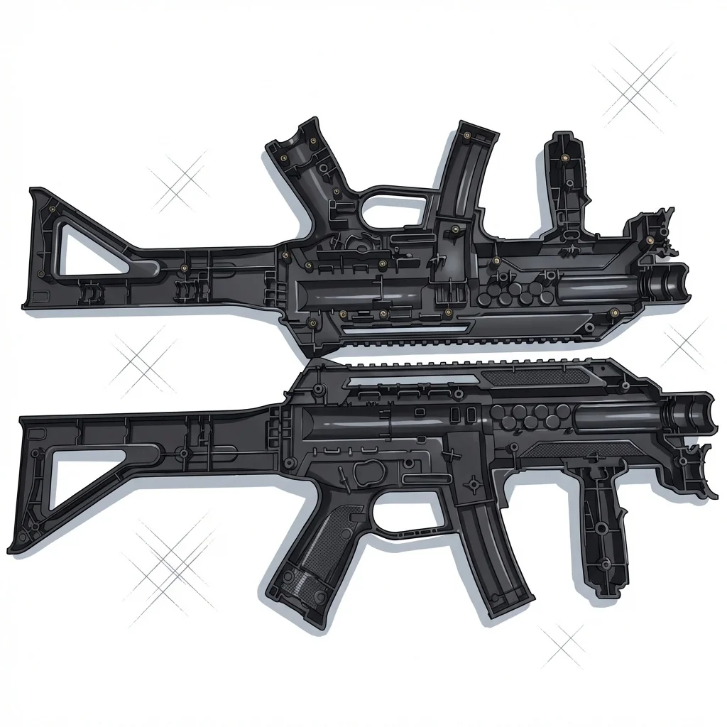 Arcade Shotting Game Gun Case Spare Parts for Amusement Equipment GHOST SQUARD Gun Shooting Simulator Game Machine