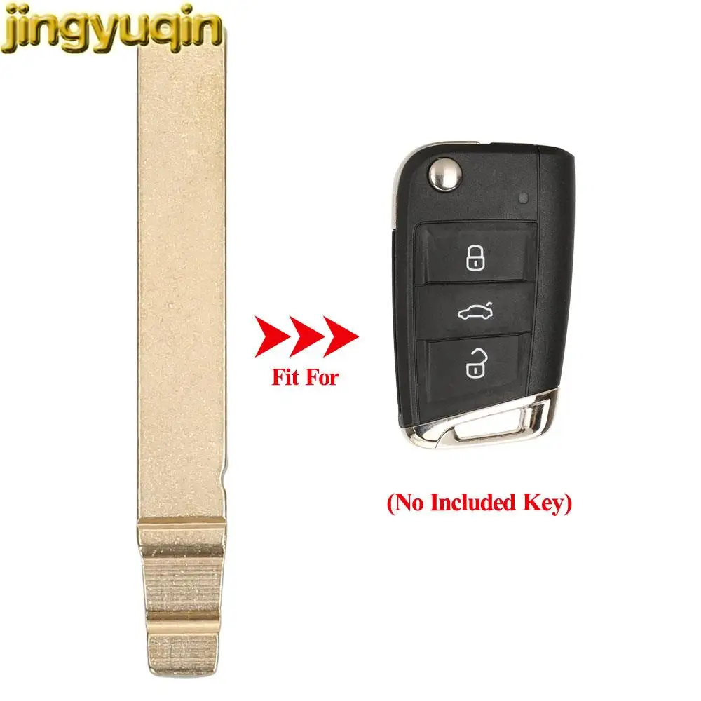 Jingyuqin Original Factory Key Blank Uncut Blade For Volkswagen Vw POLO 2017 2G6959752/D MQB49/5C 3 Buttons Flip Remote Car Key