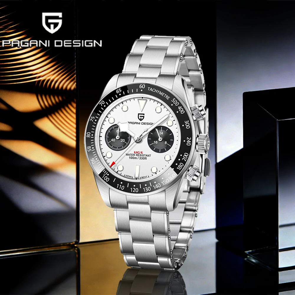 2026 Pagani design Panda men's Watch speed sports chronograph retro luxury Quartz watch men's Sapphire 10bar clock reloj hombre
