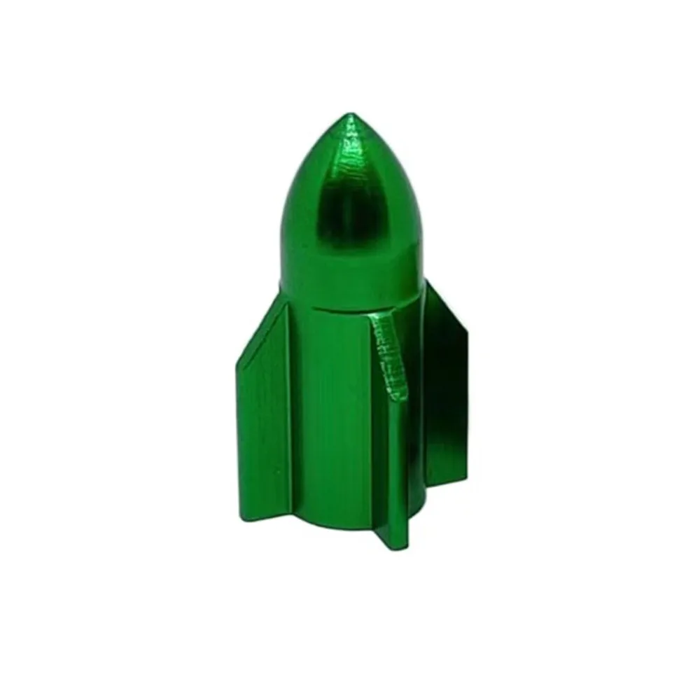 Aluminum Alloy Car Tire Valve Cap Multicolor Dustproof Motorcycles Air Dust Cap Rocket Shape Universal