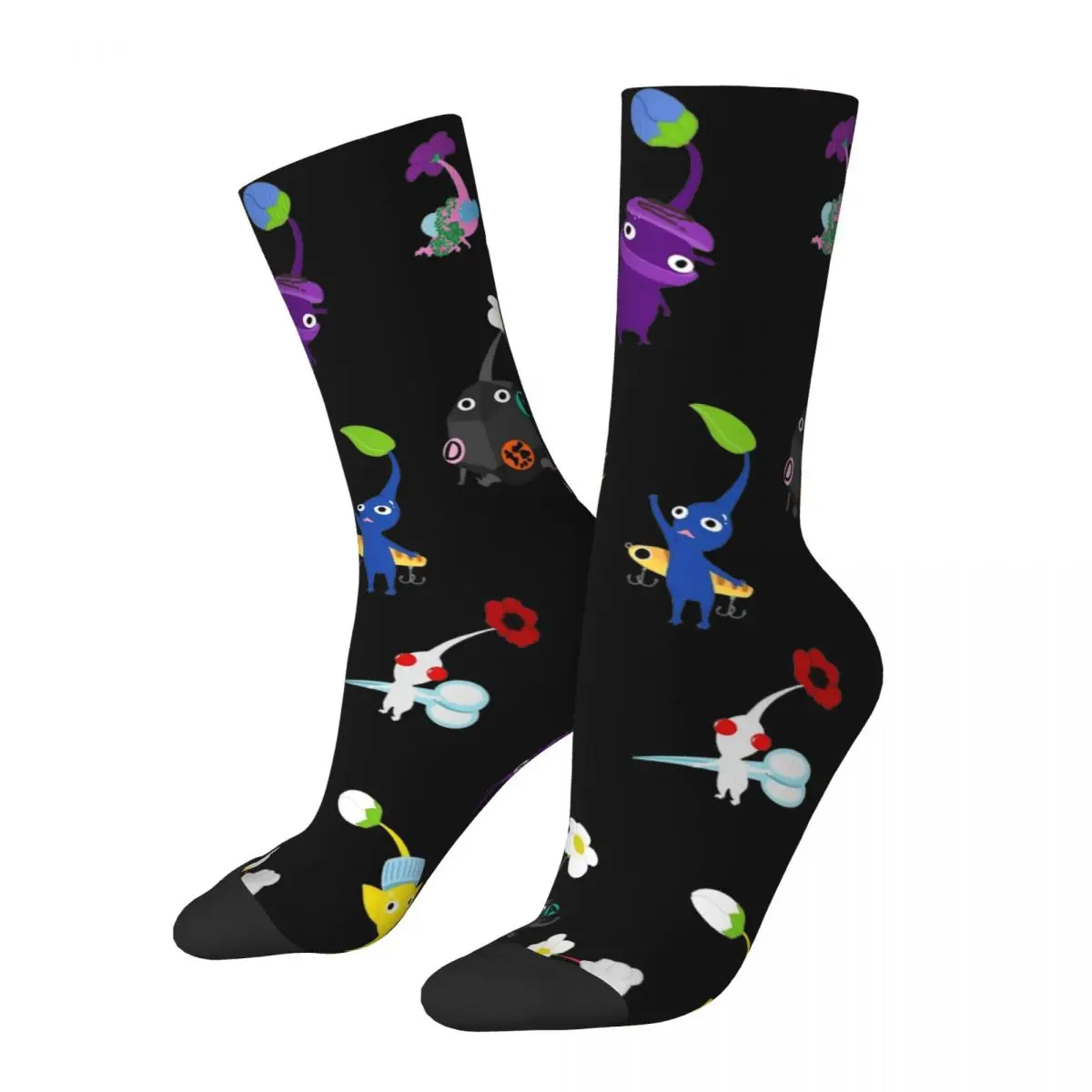 

Autumn Winter Crazy Design Women Men Decor Pikmin Socks Sweat Absorbing Middle Tube Socks