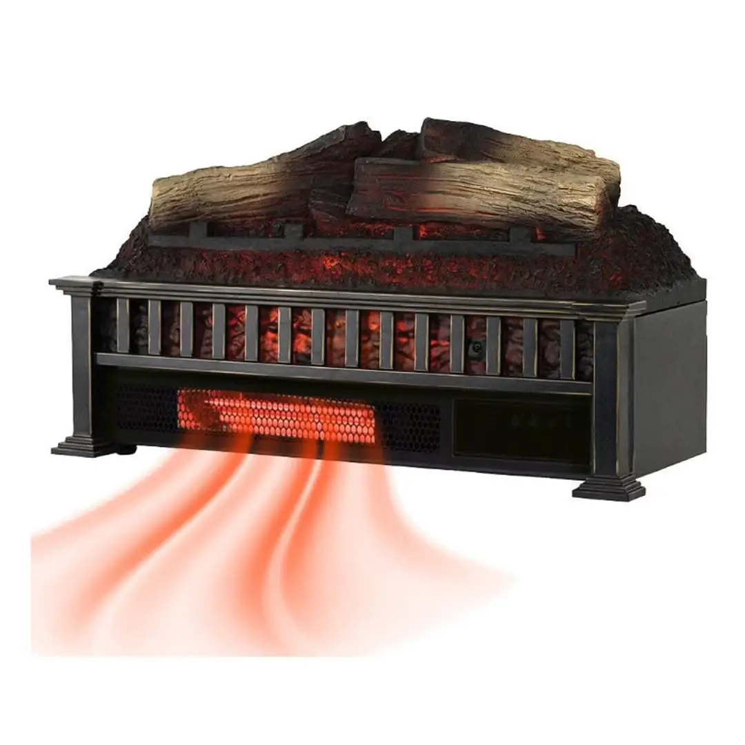 23 inch Electric Log Set | Crackling Sound | 400 Sq Ft Heater | Faux Logs Insert with Infrared Flames for Existing