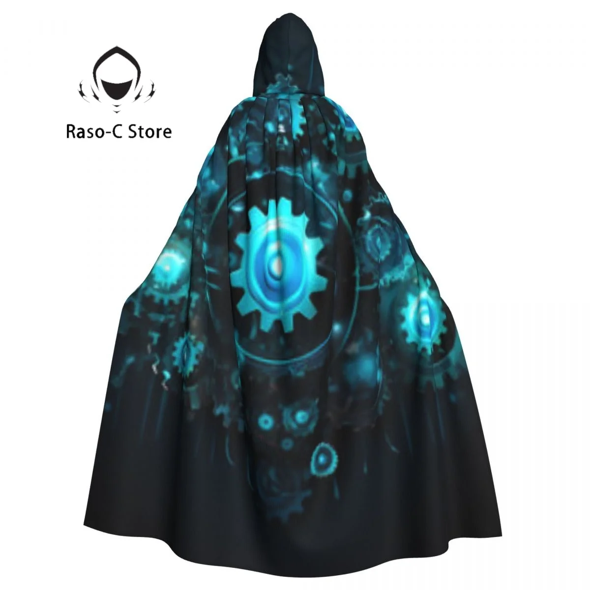 Hooded Cloak Unisex Cloak with Hood Artificial Intelligence Cloak Vampire Witch Cape Cosplay Costume