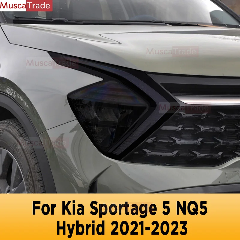 

For Kia Sportage 5 NQ5 Hybrid 2023 Car Exterior Headlight Anti-scratch Front Lamp Tint TPU Protective Film Repair Accessories