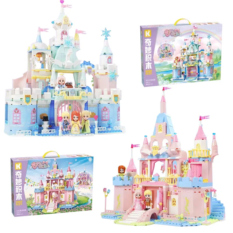 

2024 New Keeppley Anime Princess Fairy Tale Castle Toy Fantasy Building Blocks Assembly Girl Model Cartoon Kawaii Birthday Gift