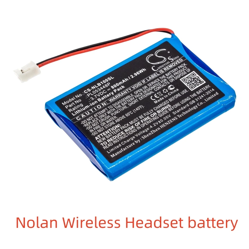 Li-ion battery for Wireless Headset,800mAh,N-COM B1,N43,N71,N85,N86,N103,N43E Air,B901R,B901L,B5